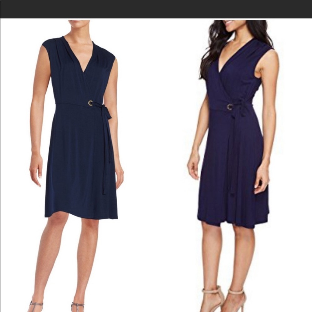 Ivanka Trump black faux wrap dress